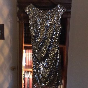 Solver & black beautiful cocktail/dinner dress